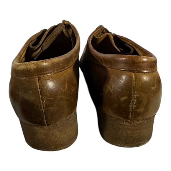 Clark’s Wallabee Moc Toe Leather Shoes Men’s 7 Brown Lace-Up Casual Comfort - Picture 5 of 8